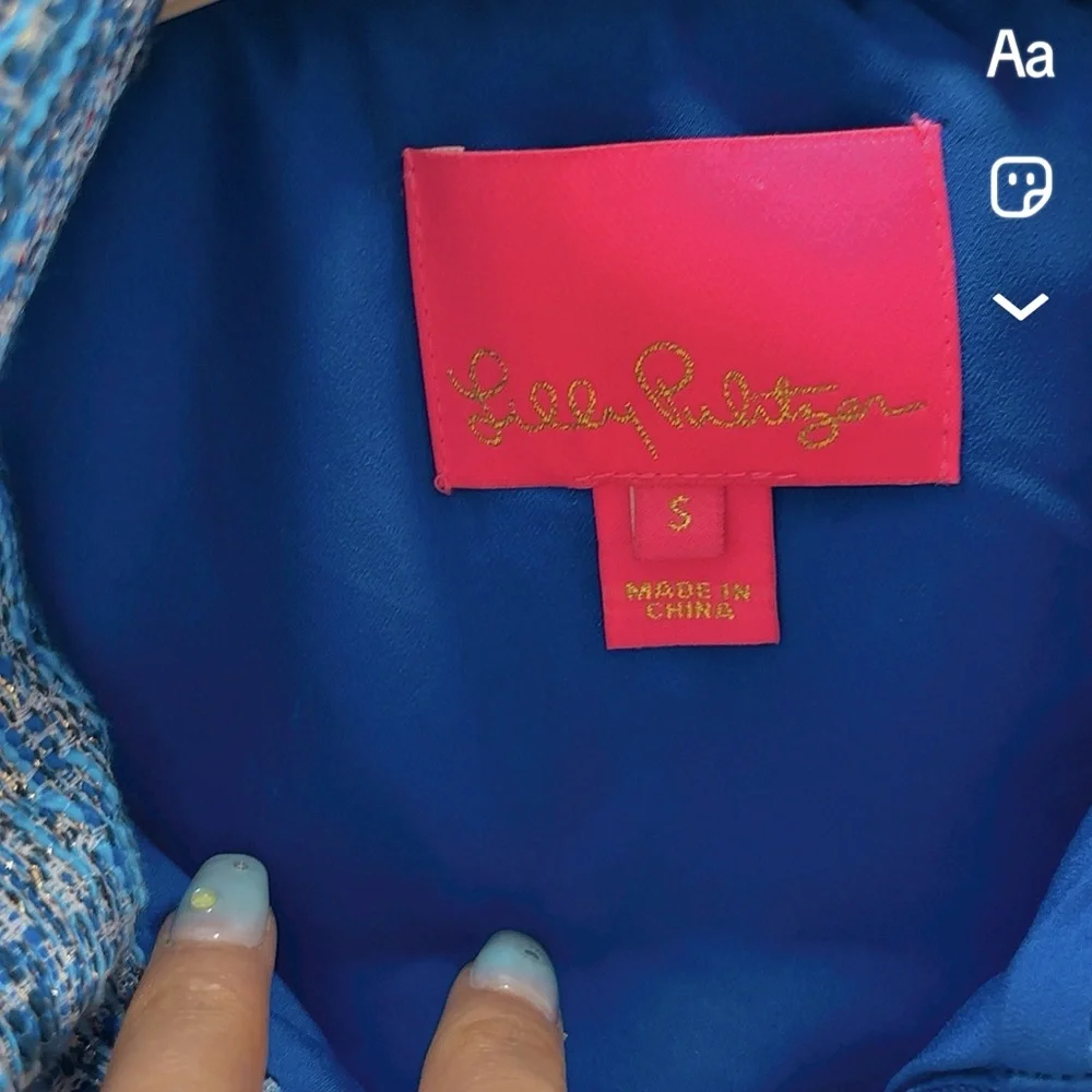 Lilly Pulitzer Blue Tweed Vest - Picture 5 of 6